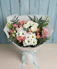 Букет цветов из:  Розы, Лизиантусы и Хризантемы в Тугулуке