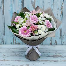 Букет цветов из:  Герберы, Альстромерии и Хризантемы в Тугулуке