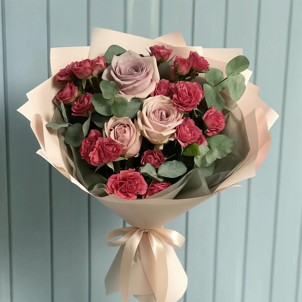 Букет цветов из: Гвоздики и Розы в Тугулуке