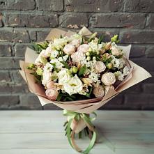 Букет цветов из:  Альстромерии, Розы и Хризантемы в Тугулуке