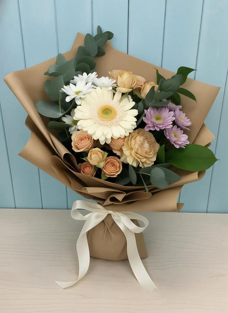 Букет цветов из: Герберы и Хризантемы в Тугулуке