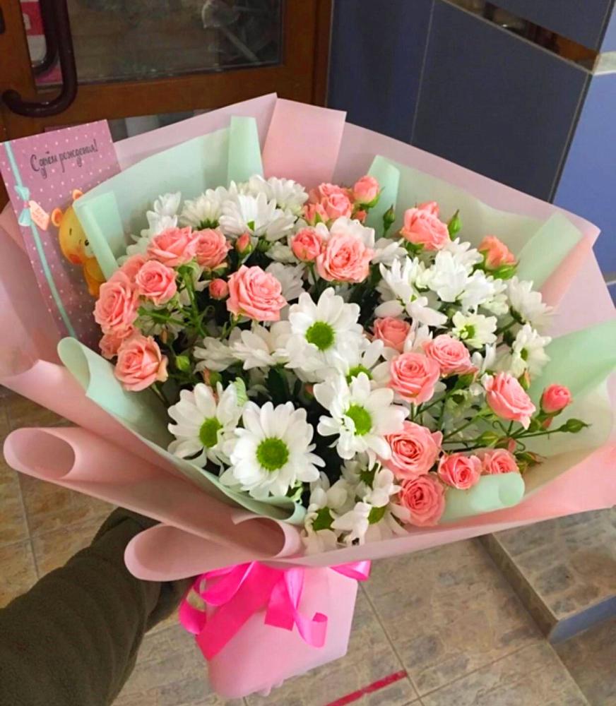 Букет цветов из: Розы и Хризантемы в Тугулуке