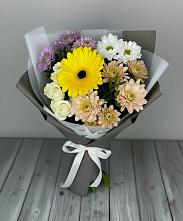 Букет цветов из:  Розы, Герберы и Хризантемы #REPLACE_PRED# Тугулуке