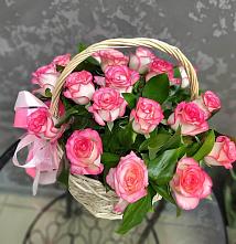 Цветочная композиция из Розы в корзине #REPLACE_PRED# Тугулуке