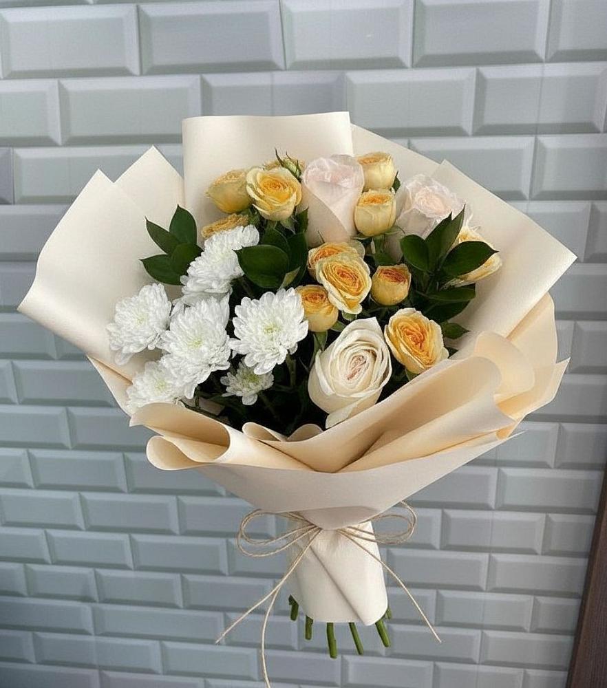 Букет цветов из: Розы и Хризантемы в Тугулуке