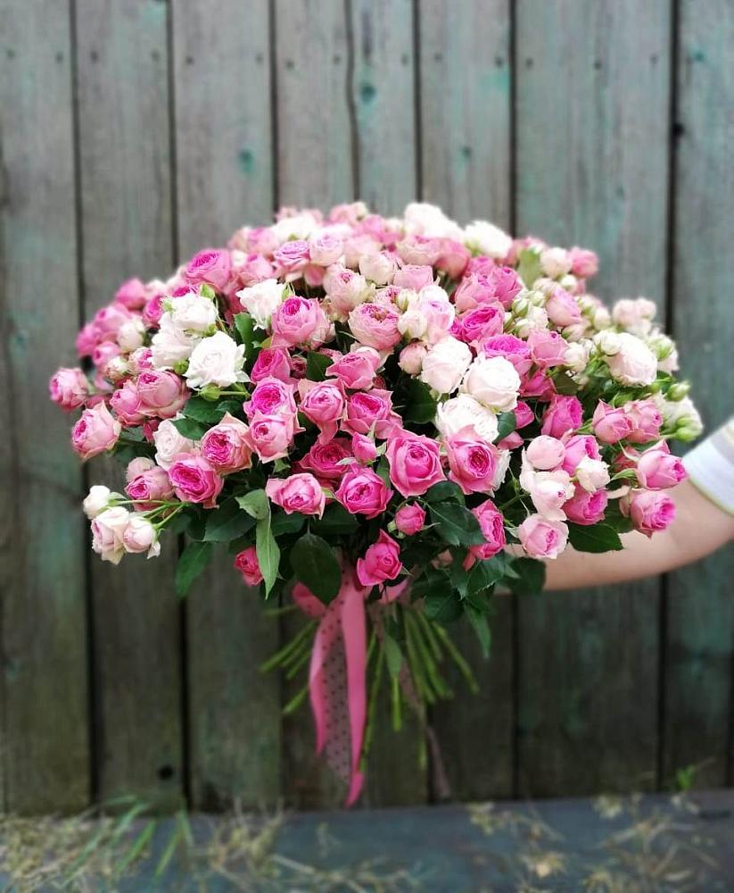 Букет Розовые кустовые розы Натали и Лав Лидия в Тугулуке