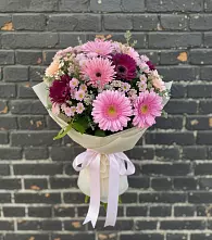 Букет цветов из:  Герберы и Хризантемы в Тугулуке