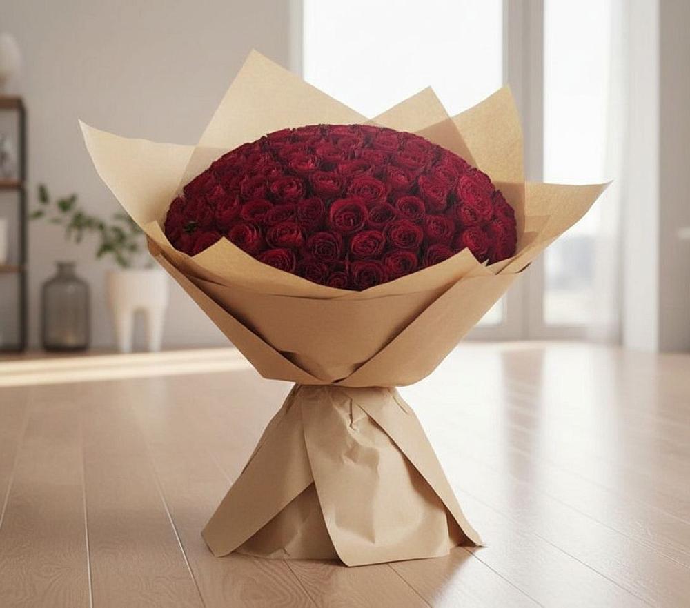 Букет 101 Красная роза в Тугулуке