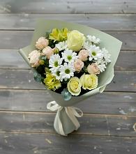 Букет цветов из:  Альстромерии, Розы и Хризантемы в Тугулуке