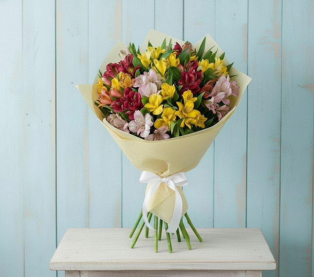 Букет цветов из: Альстромерии в Тугулуке