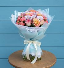 Букет цветов из:  Хризантемы и Розы в Тугулуке