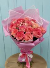Букет 15 Розовых роз Равель в Тугулуке