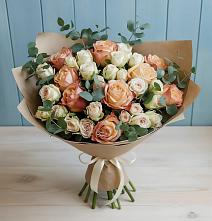 Букет цветов из:  Альстромерии и Розы #REPLACE_PRED# Тугулуке